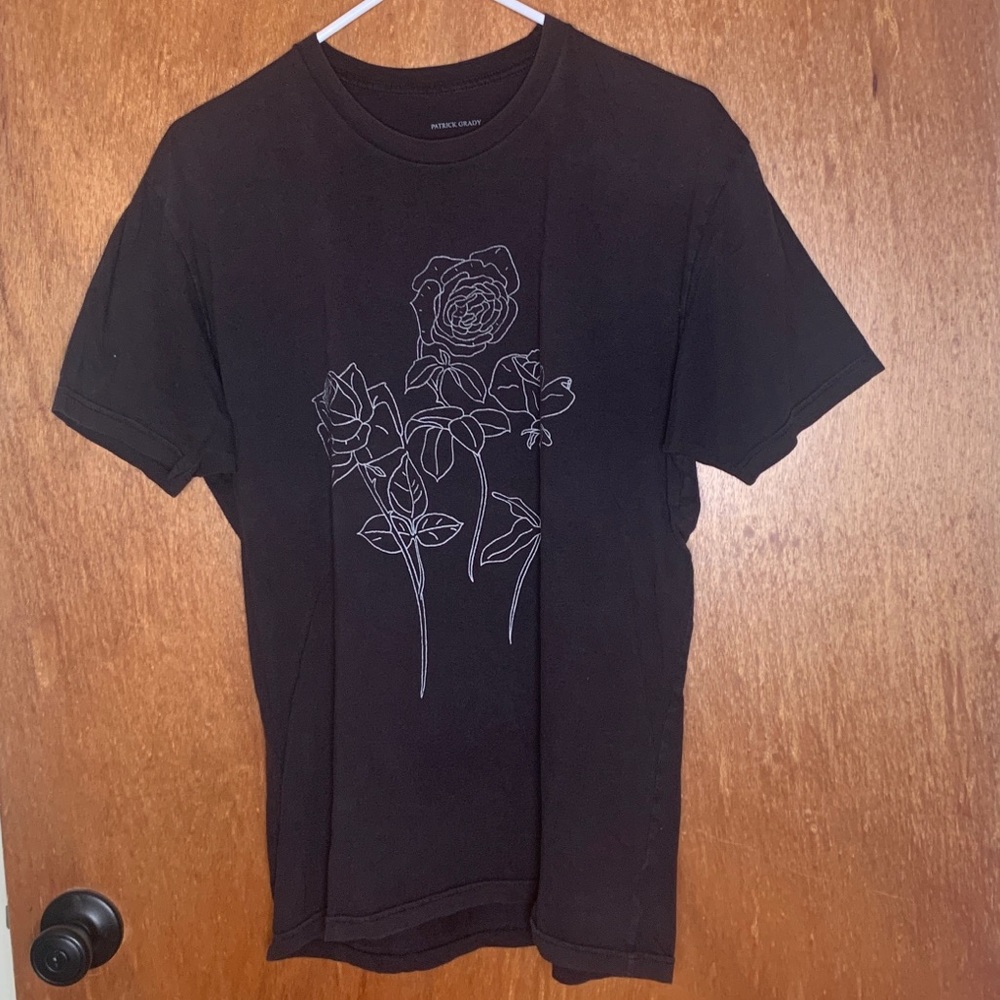 Custom Flower Print Tee L